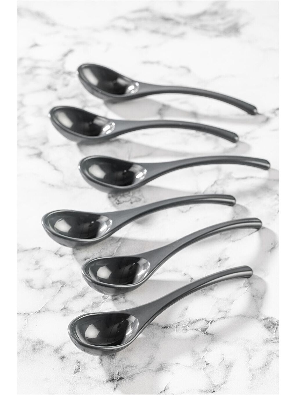 24 Adet Baharat Kaşığı Baharatlık Şeker Reçel Kaşık Seti Antrasit-1