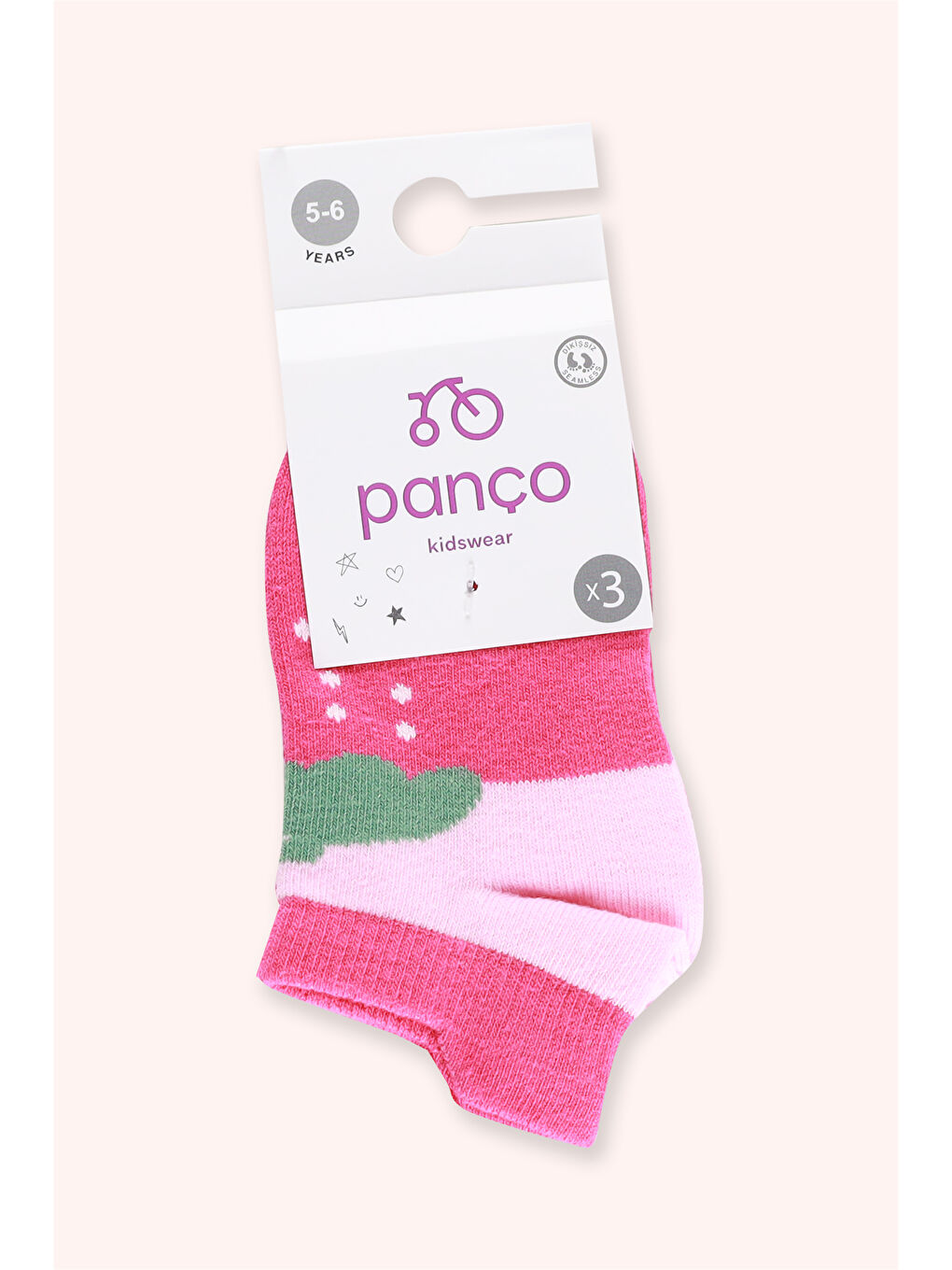 Karışık Kız Çocuk 3'lü Patik Çorap Seti-1