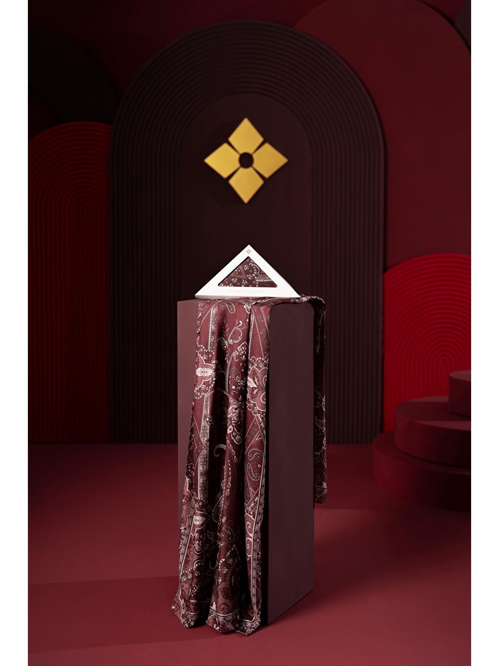 Bordo Kadın Teos Soft Şal