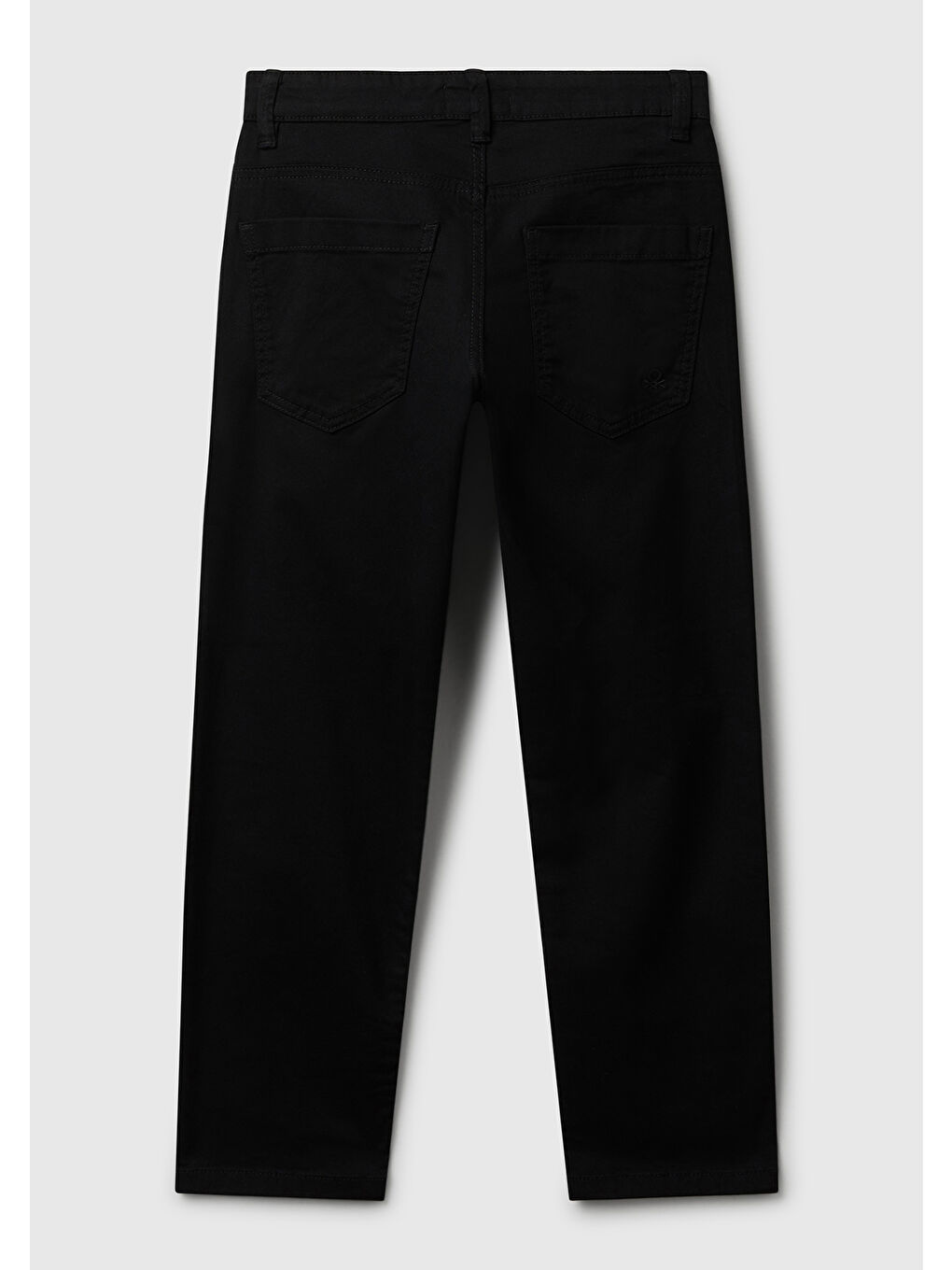 Erkek Çocuk Siyah Düğmeli Fermuarlı Slim Fit Pantolon-1