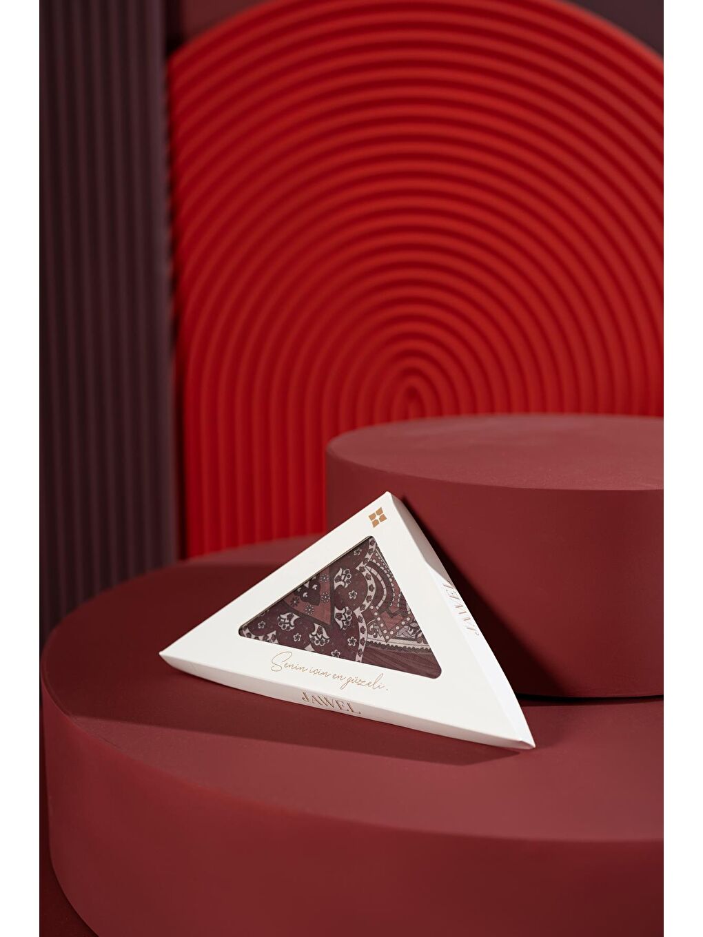 Bordo Kadın Teos Soft Şal-2