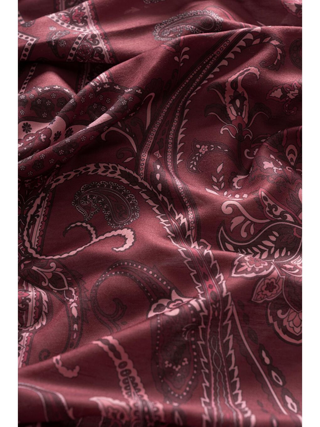 Bordo Kadın Teos Soft Şal-3