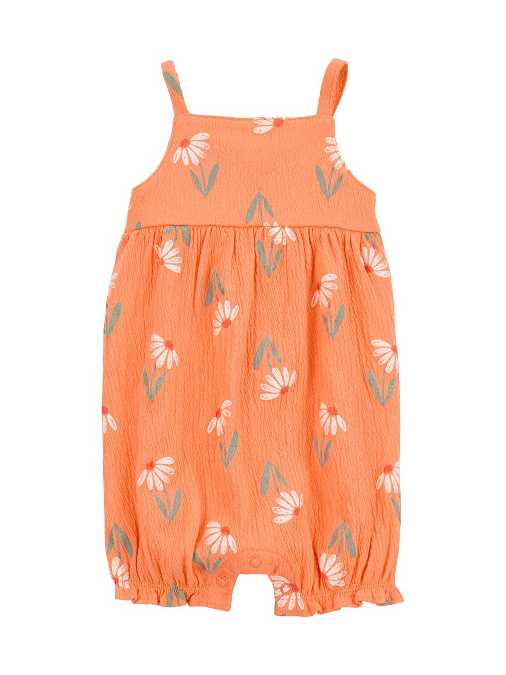 Turuncu Kız Bebek Kısa Tulum