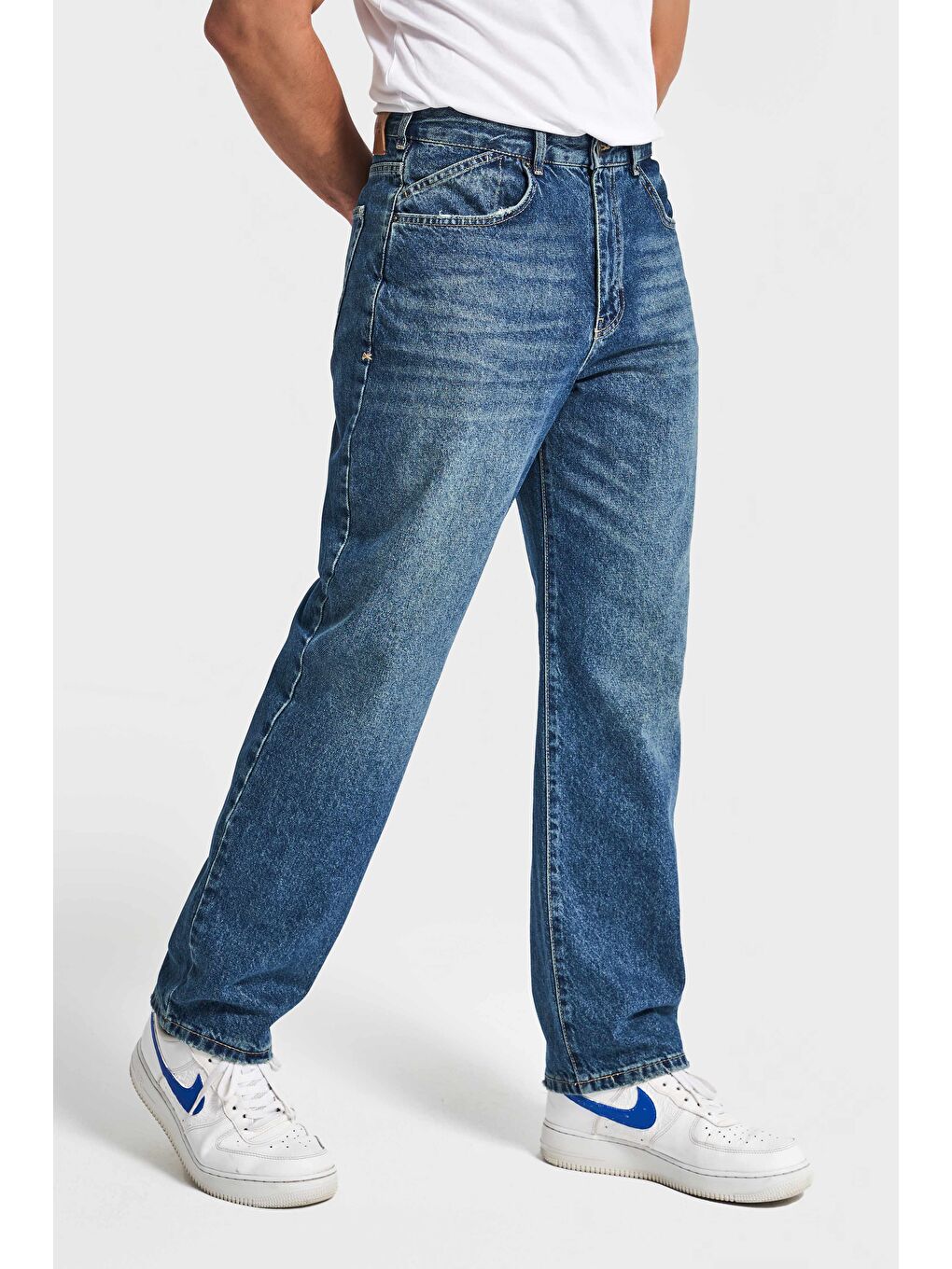 Mavi Erkek Koyu T.Kot Rengi 4w5-31 Loose Fit %100 Pamuk Denim Jean