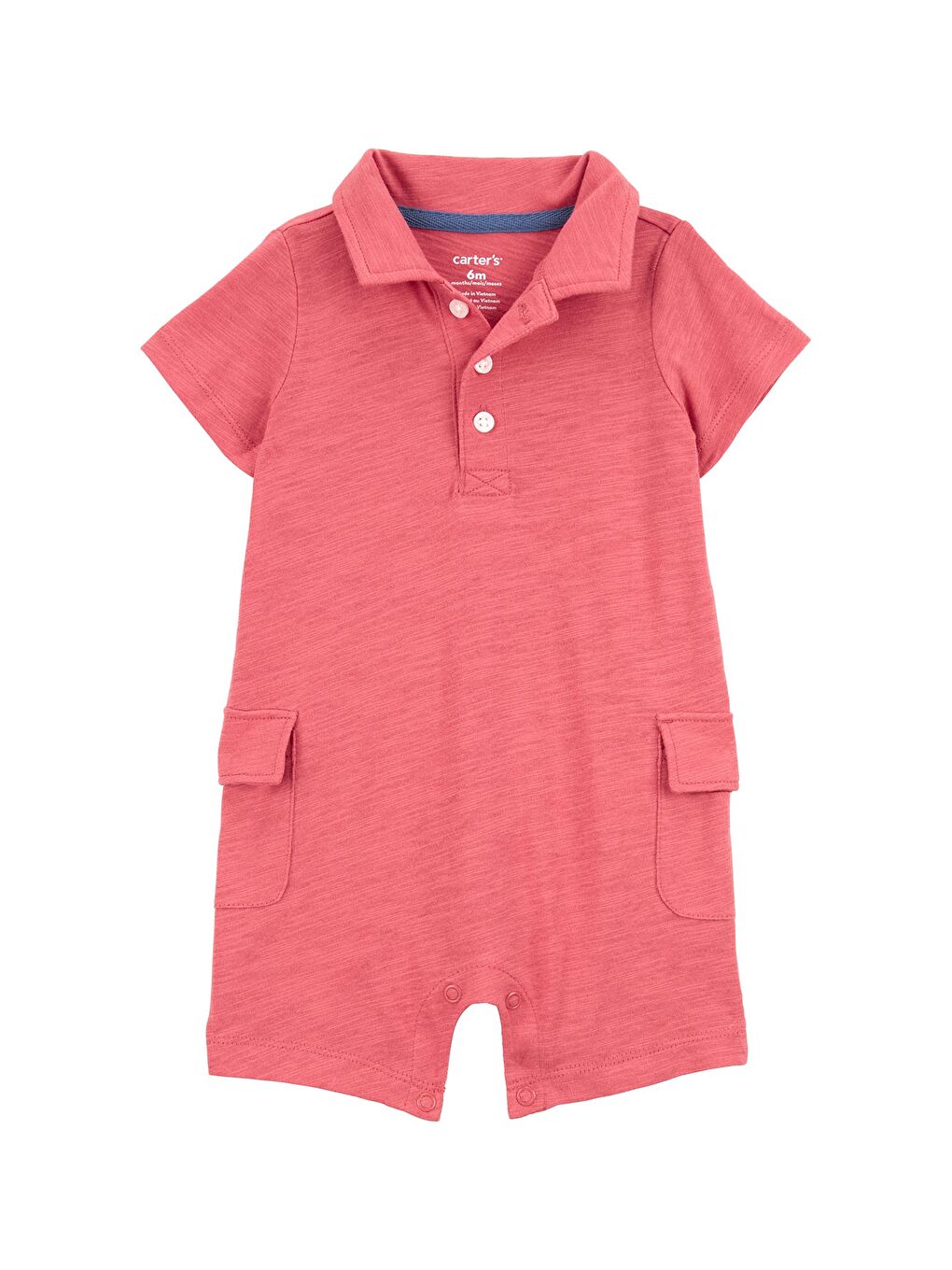 Kırmızı Erkek Bebek Kısa Tulum