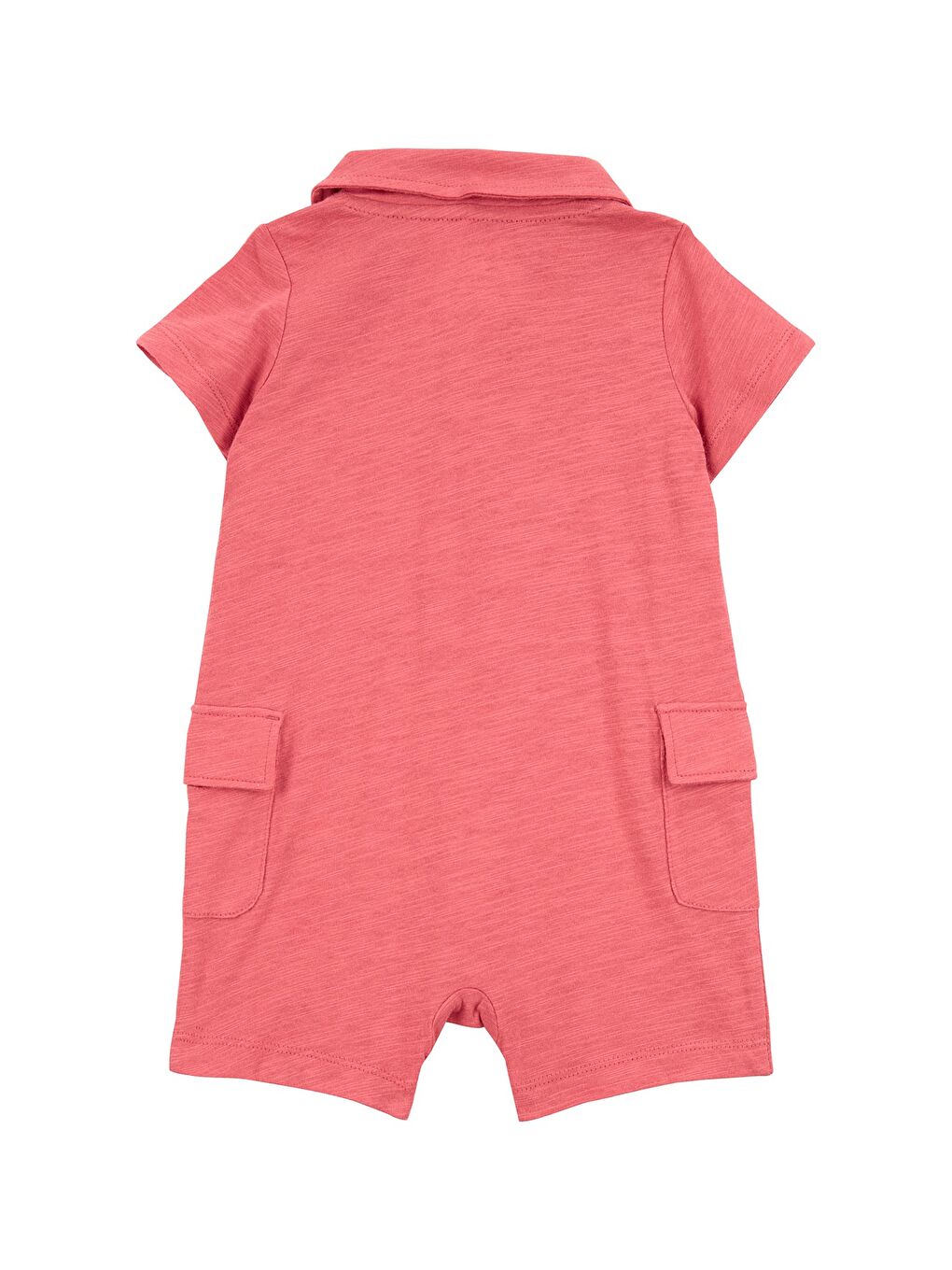 Kırmızı Erkek Bebek Kısa Tulum-1