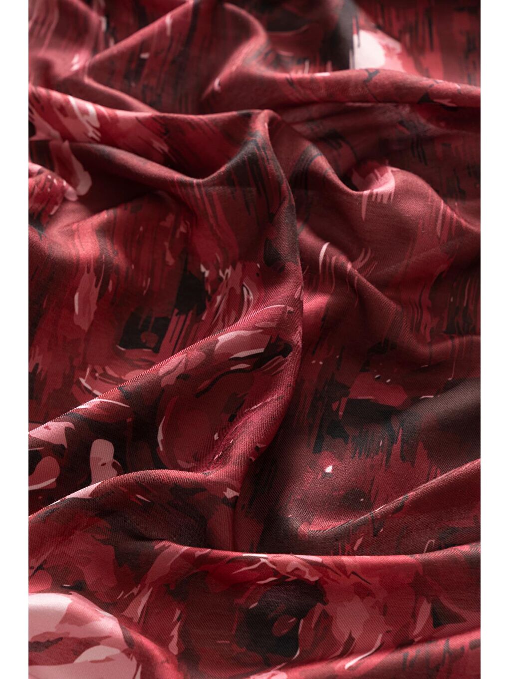 Bordo Kadın Mellas Soft Şal-3