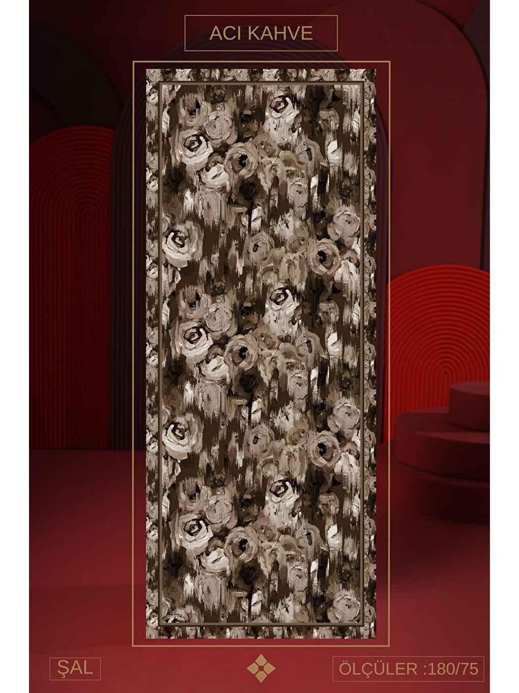 Kahverengi Kadın Mellas Soft Şal-1