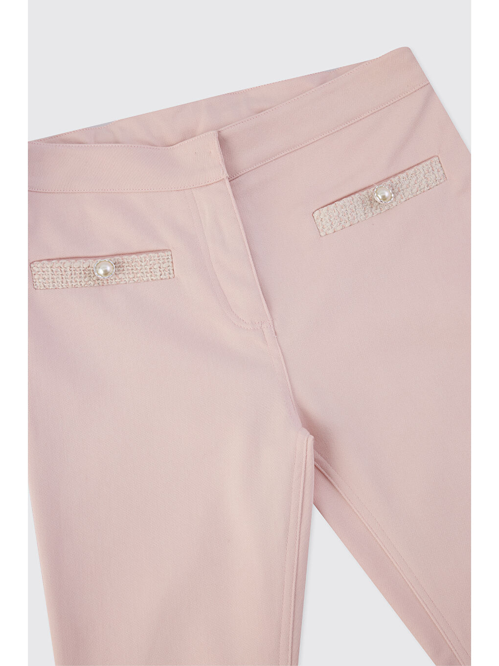 Kız Çocuk Süs Cepli Pembe Pantolon-2