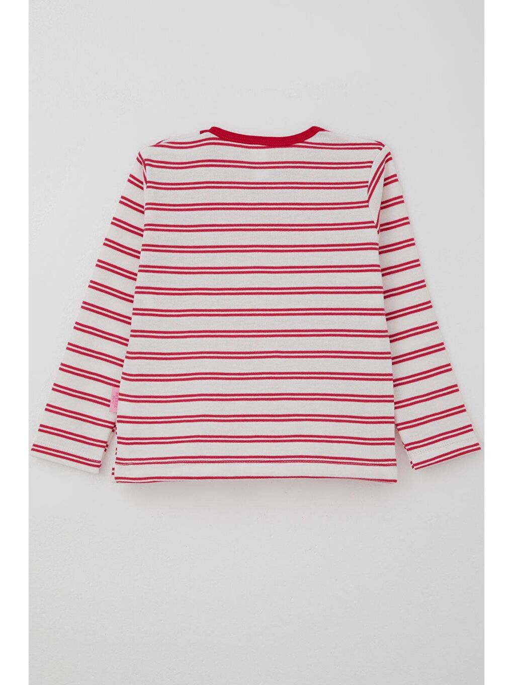 Kız Bebek Uzun Kollu Tişört Patlı Çizgili Beyaz (9 Ay-3 Yaş)-1