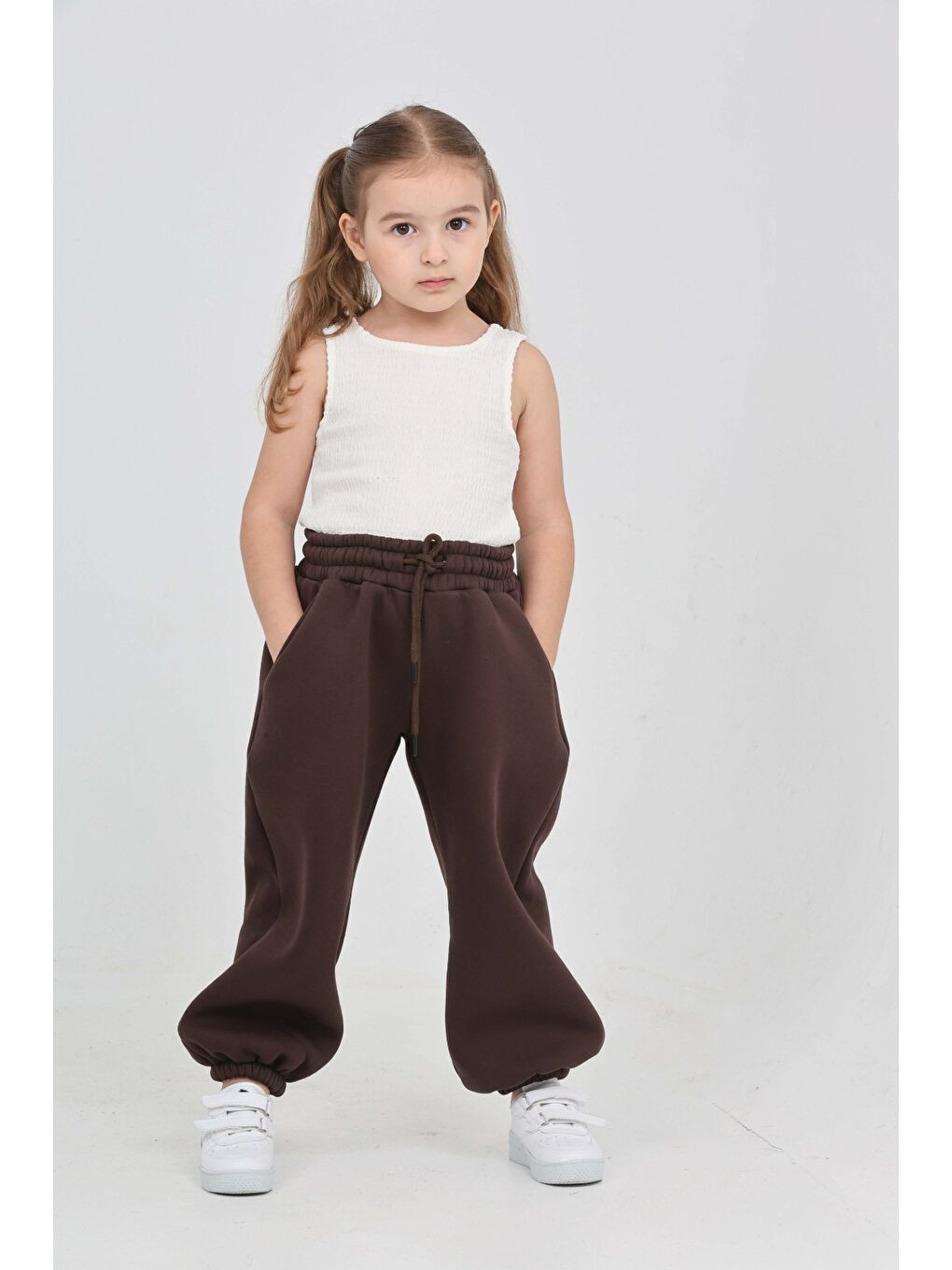 Kahverengi Unisex Çocuk Eşofman Alt