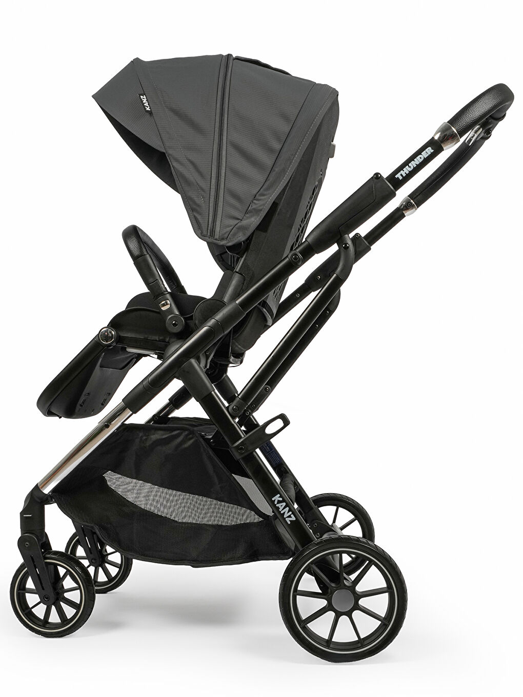 Thunder Travel Sistem Bebek Arabası Gri-11
