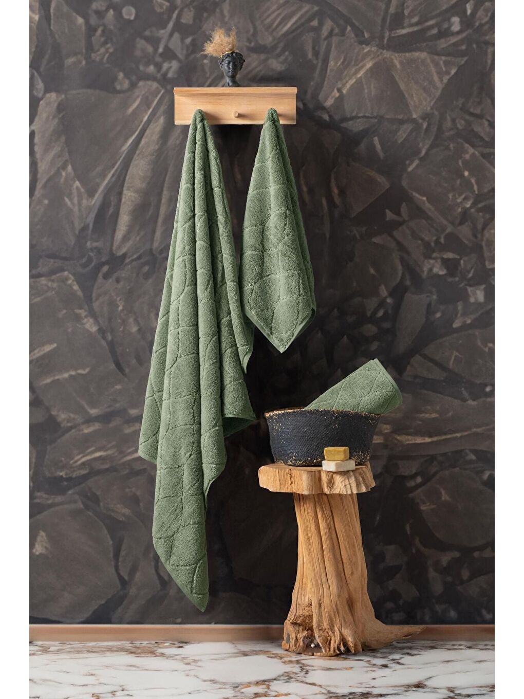 Voli Micro Pamuk Banyo Havlusu 90x150 cm Yeşil