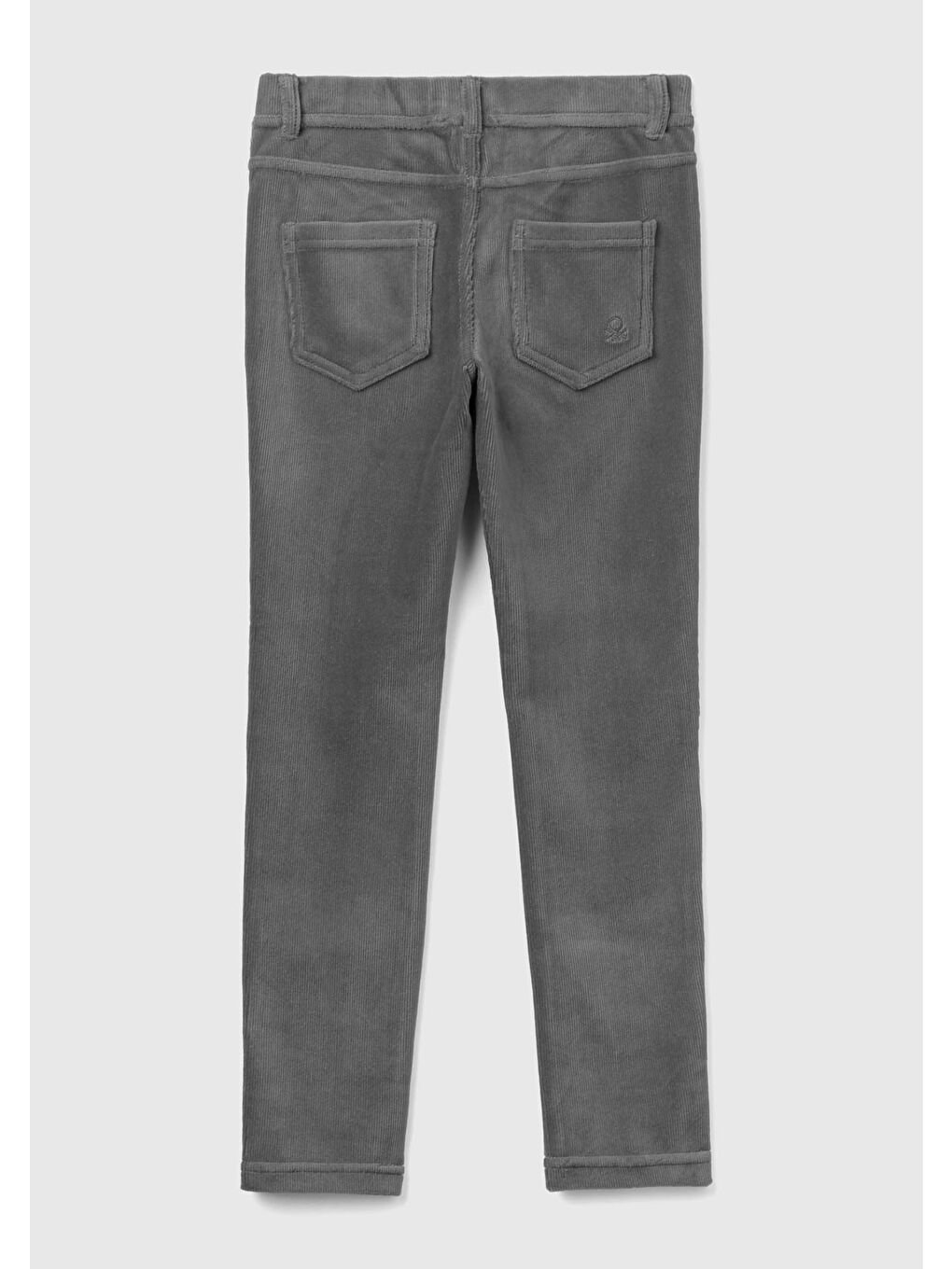 Kız Çocuk Gri Kadife Tayt-1