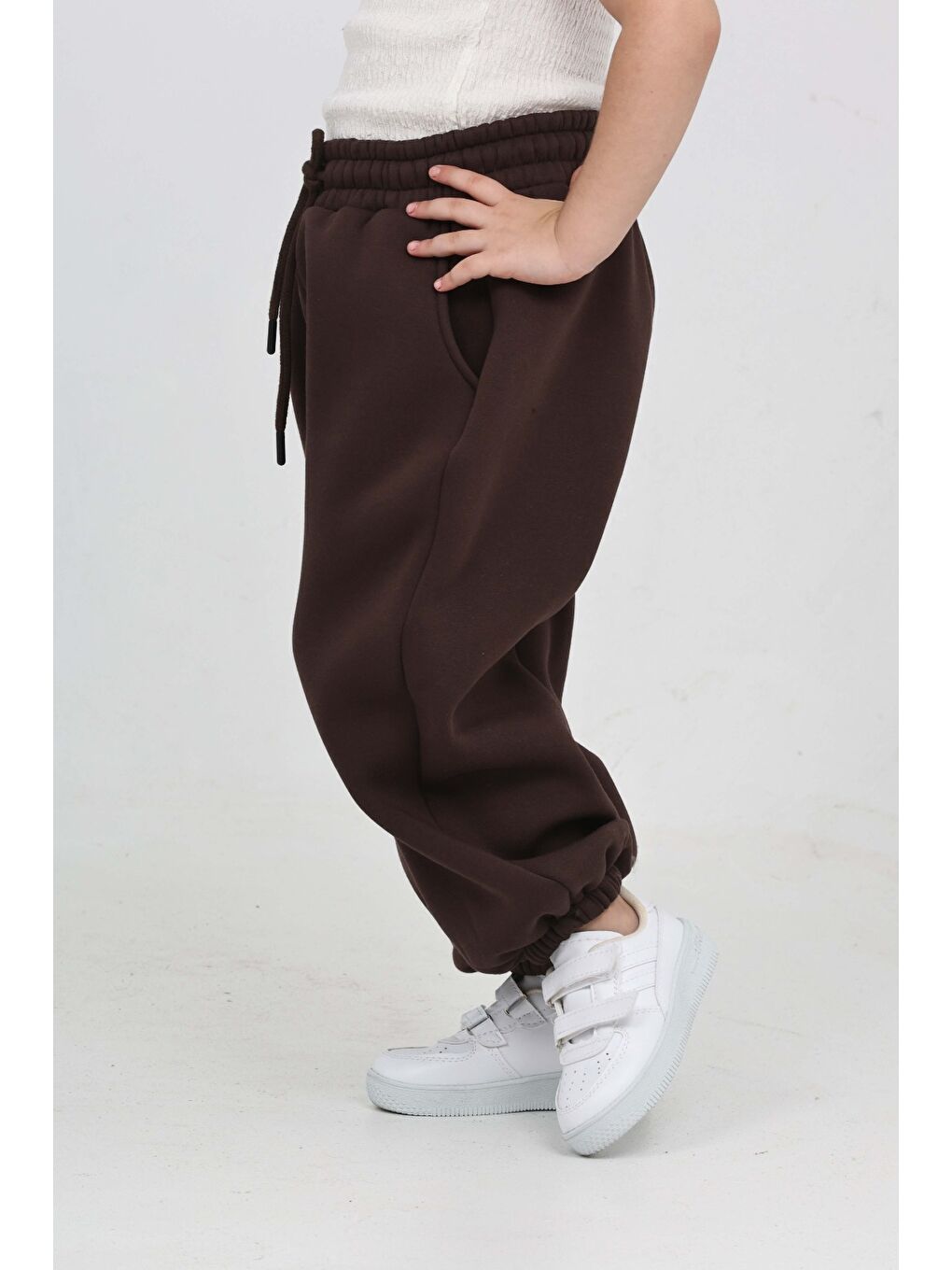Kahverengi Unisex Çocuk Eşofman Alt-2