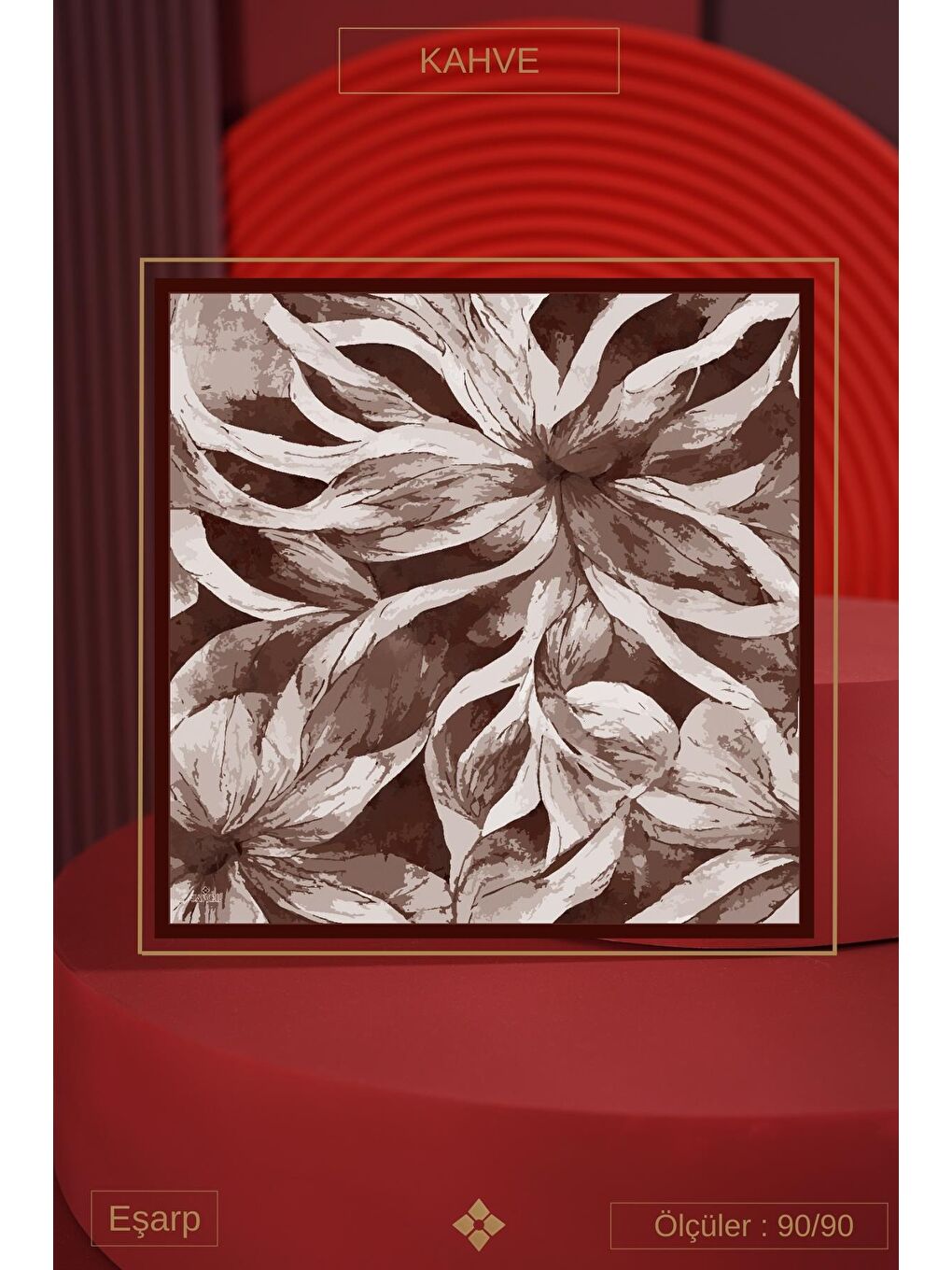 Kahverengi Kadın Masalia Soft Eşarp-3