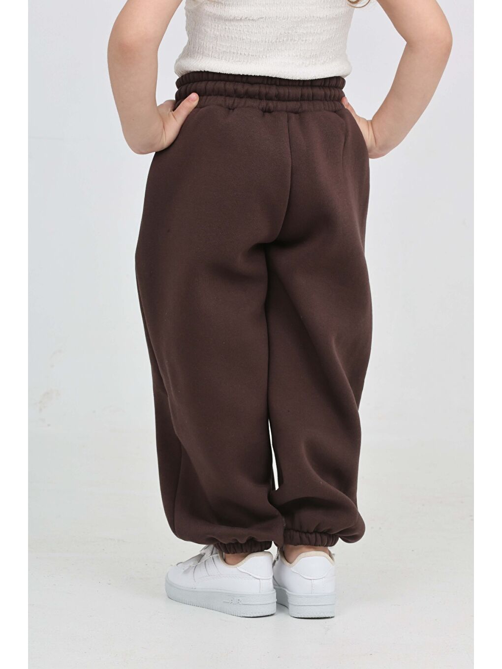 Kahverengi Unisex Çocuk Eşofman Alt-5