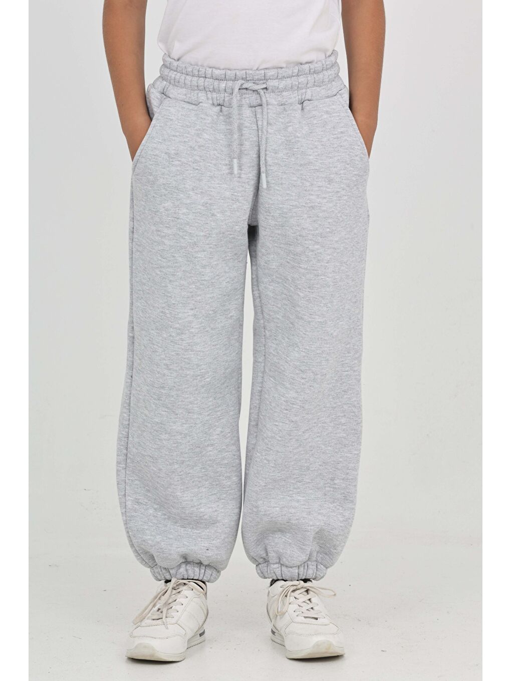 Gri Unisex Çocuk Eşofman Alt-1