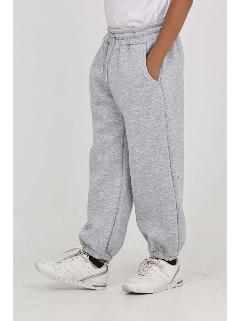 Gri Unisex Çocuk Eşofman Alt-2