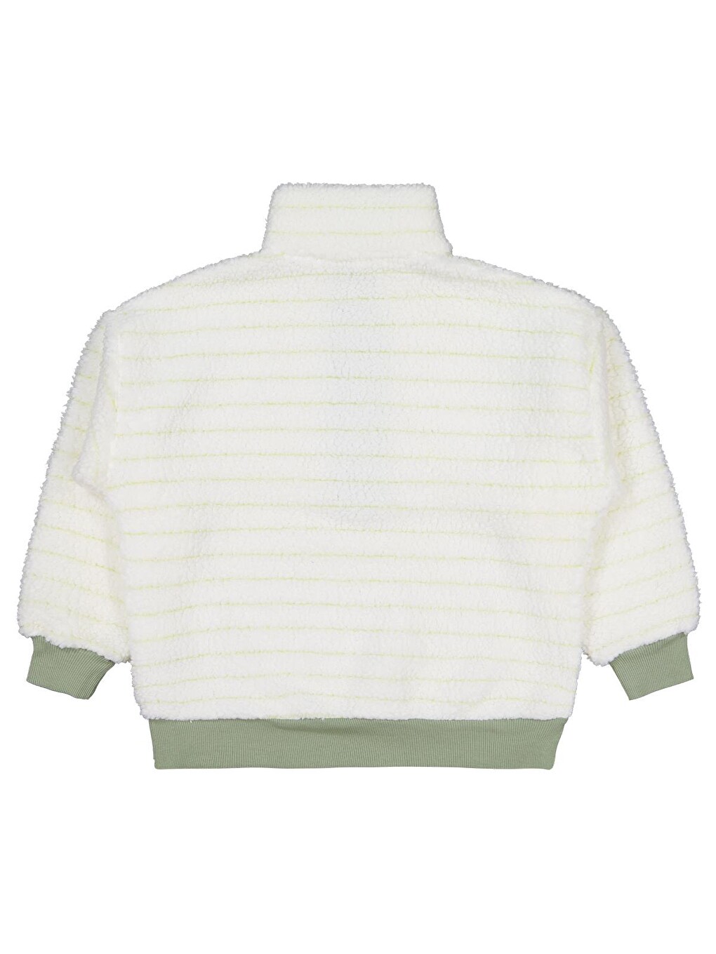 Boys Yakası Patlı Çizgili 6-9 Yaş Sweatshirt - Yeşil-1
