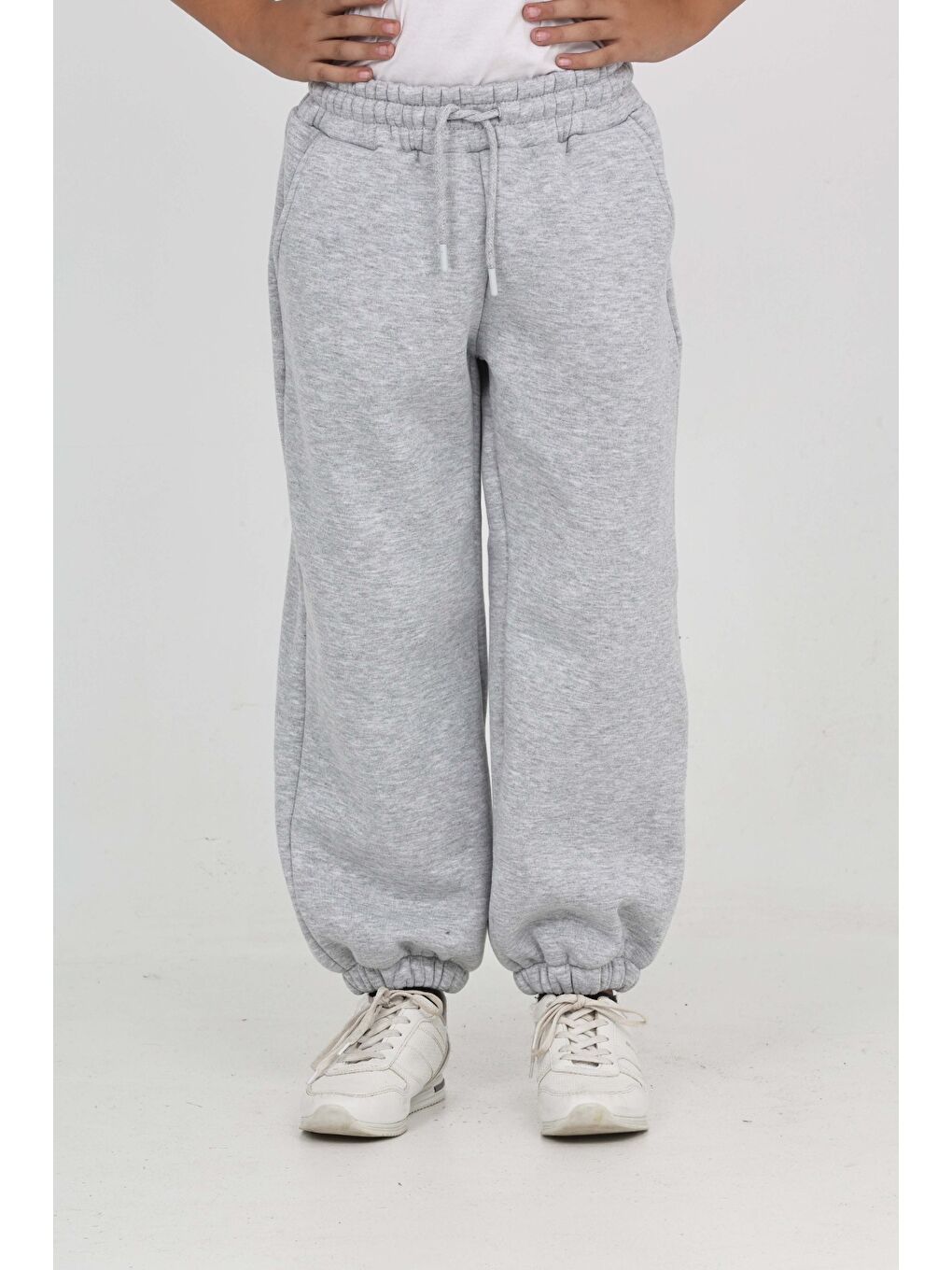 Gri Unisex Çocuk Eşofman Alt-4