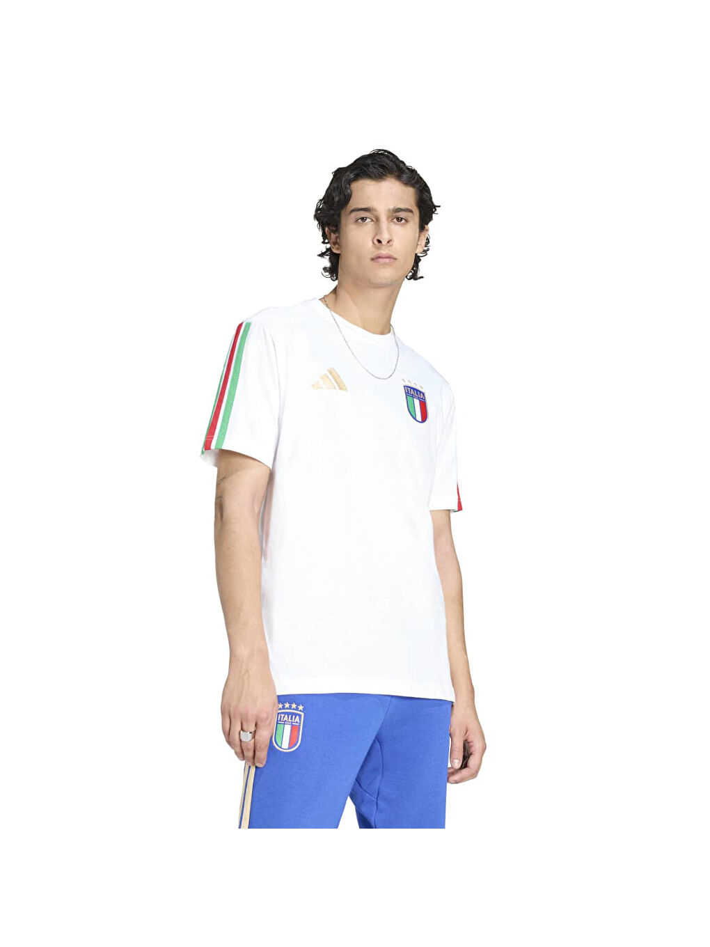 İtalya DNA Erkek Beyaz Yuvarlak Yaka Tişört