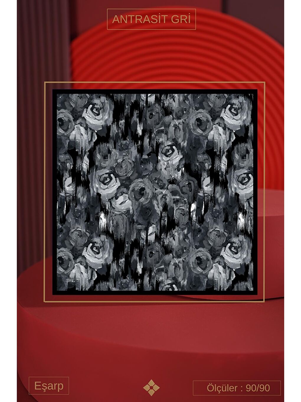 Antrasit Kadın Millas Soft Eşarp-3