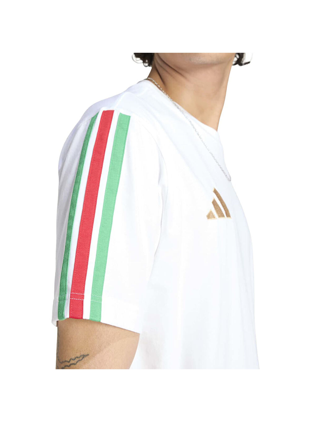 İtalya DNA Erkek Beyaz Yuvarlak Yaka Tişört-1