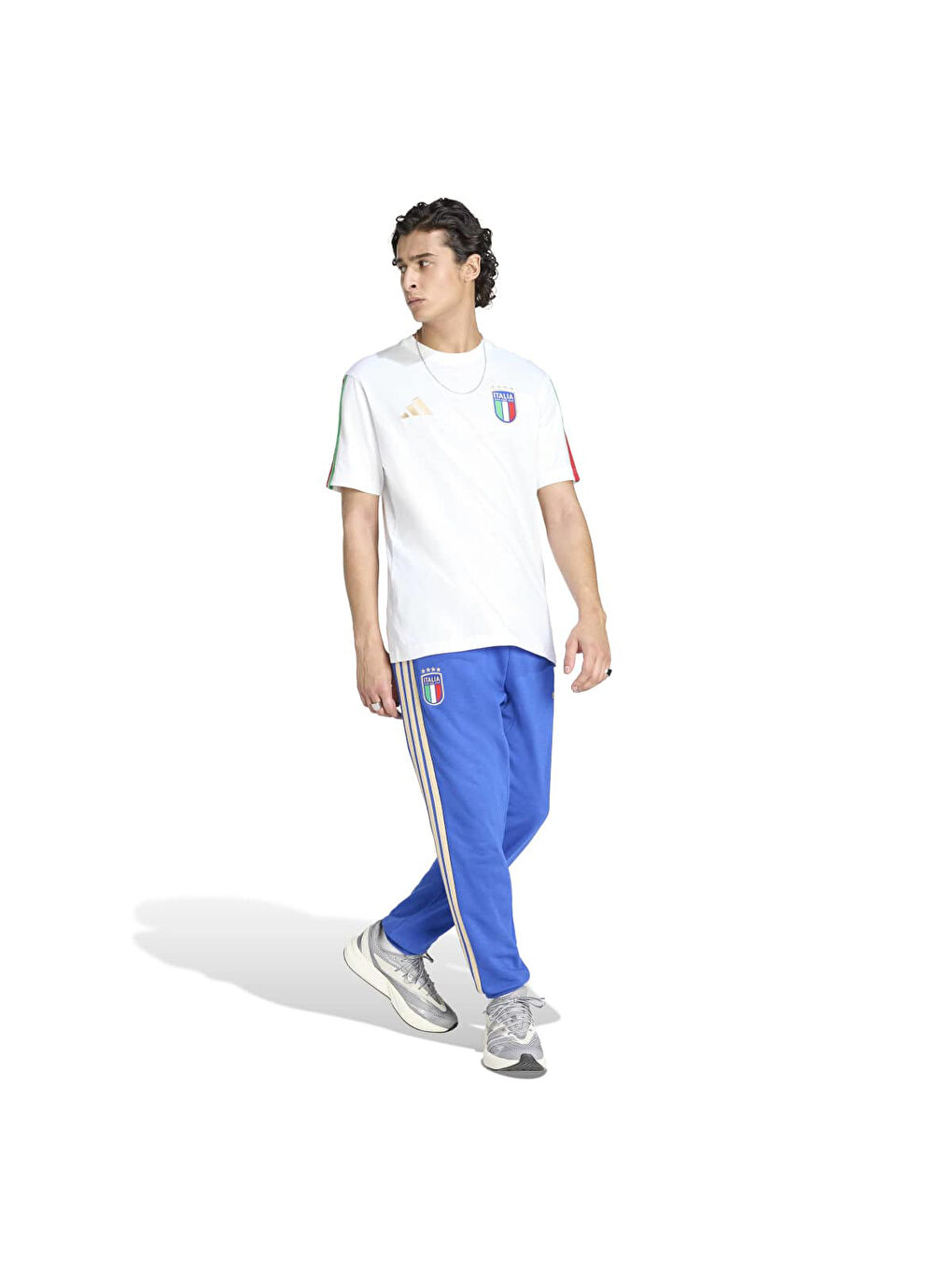 İtalya DNA Erkek Beyaz Yuvarlak Yaka Tişört-3