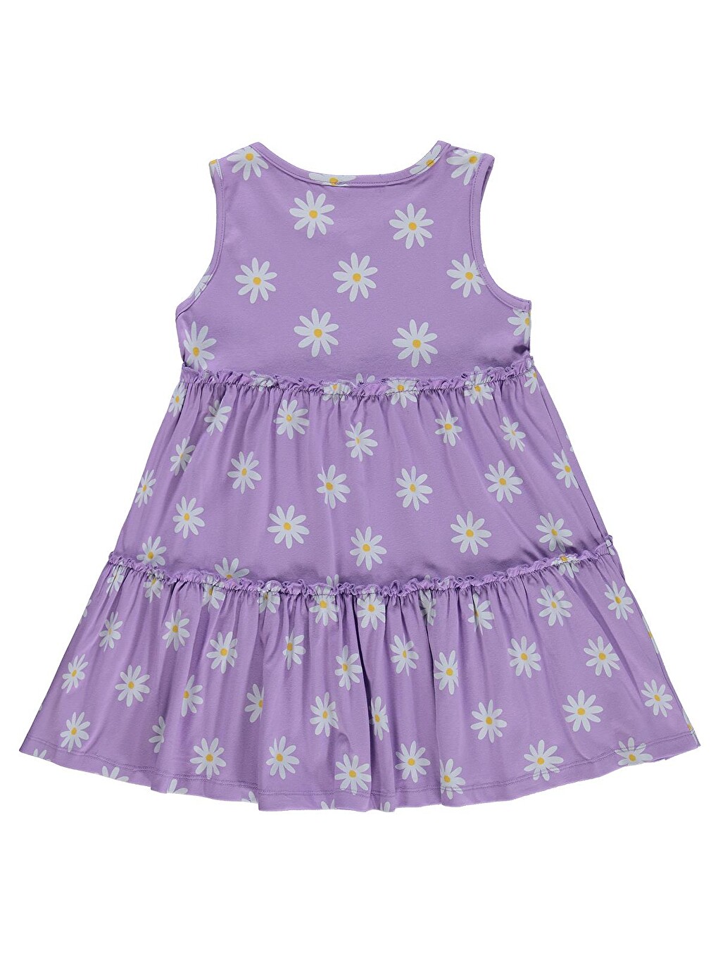 Girls Papatya Desenli 6-9 Yaş Elbise - Lila-1