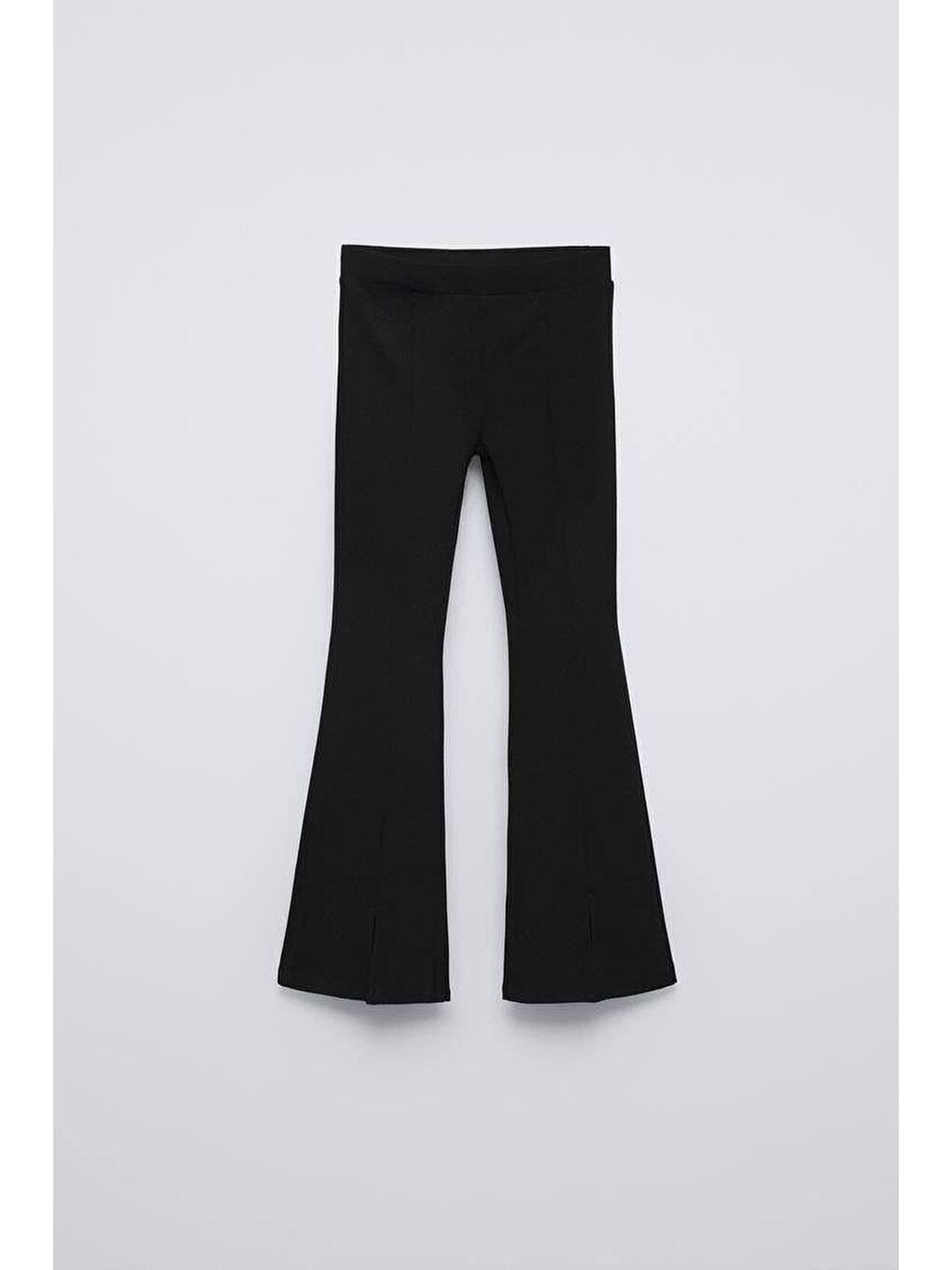 Kız Çocuk Pamuklu Siyah İspanyol Paça Pantolon – Yırtmaç Detaylı