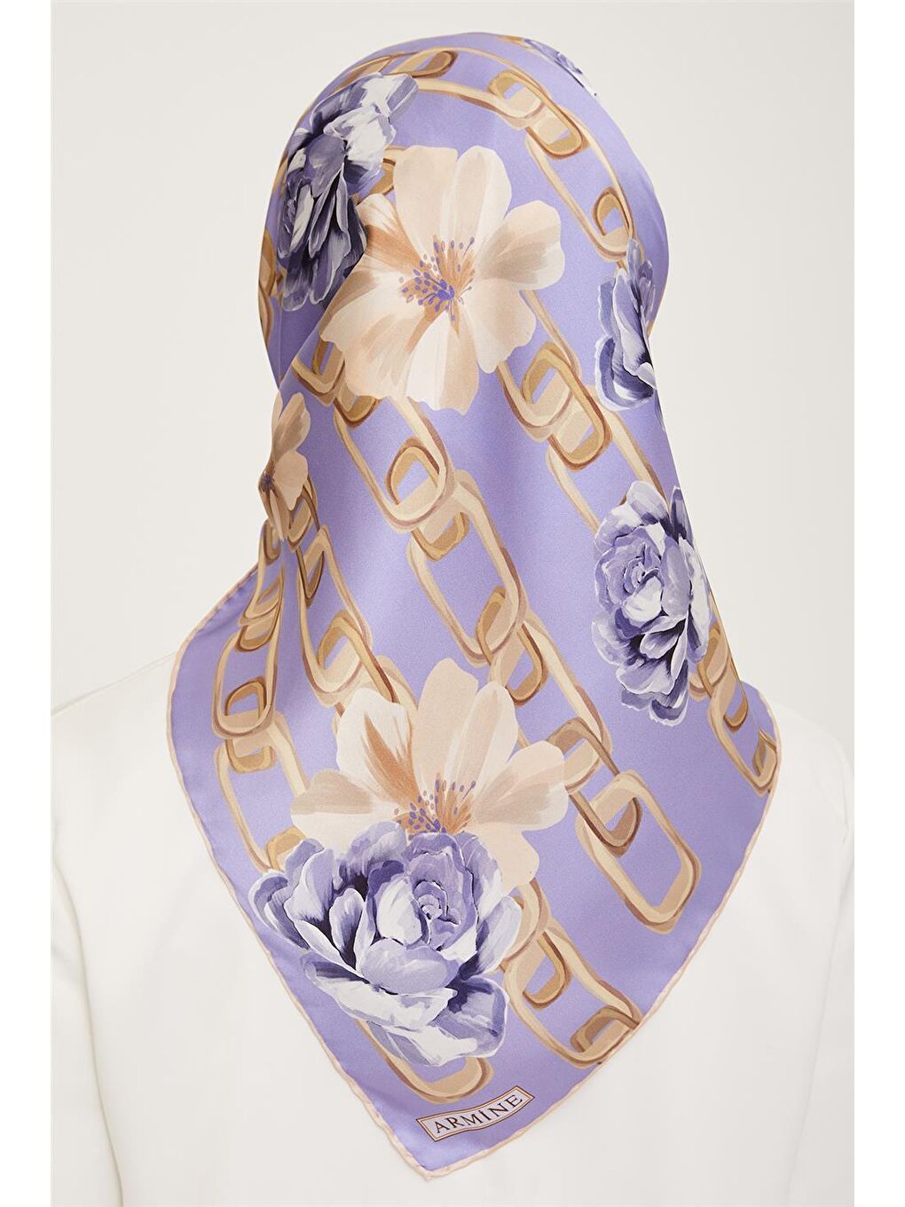 Lila Twill İpek Eşarp 23Ka9034 11-3