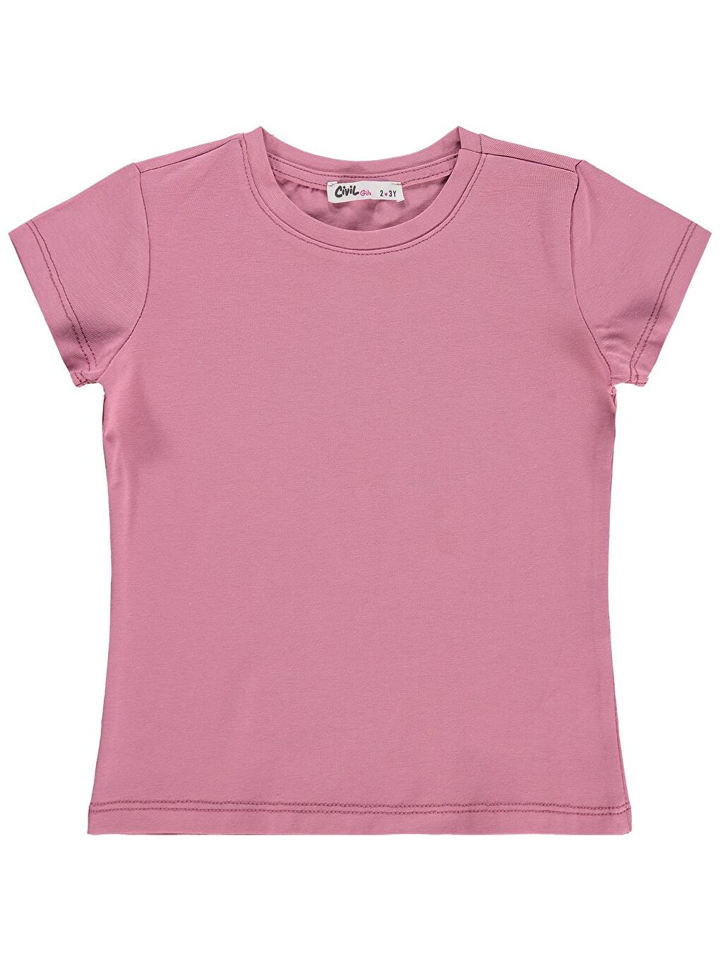 Girls Basic 2-5 Yaş Tişört - Pembe