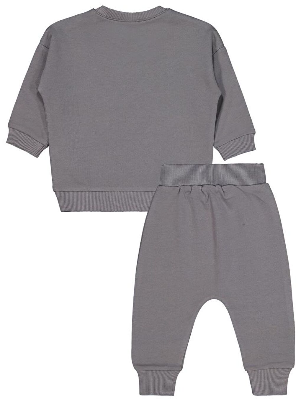 Baby CVL Baskılı 6-18 Ay Takım - Gri 6-9 Ay-1