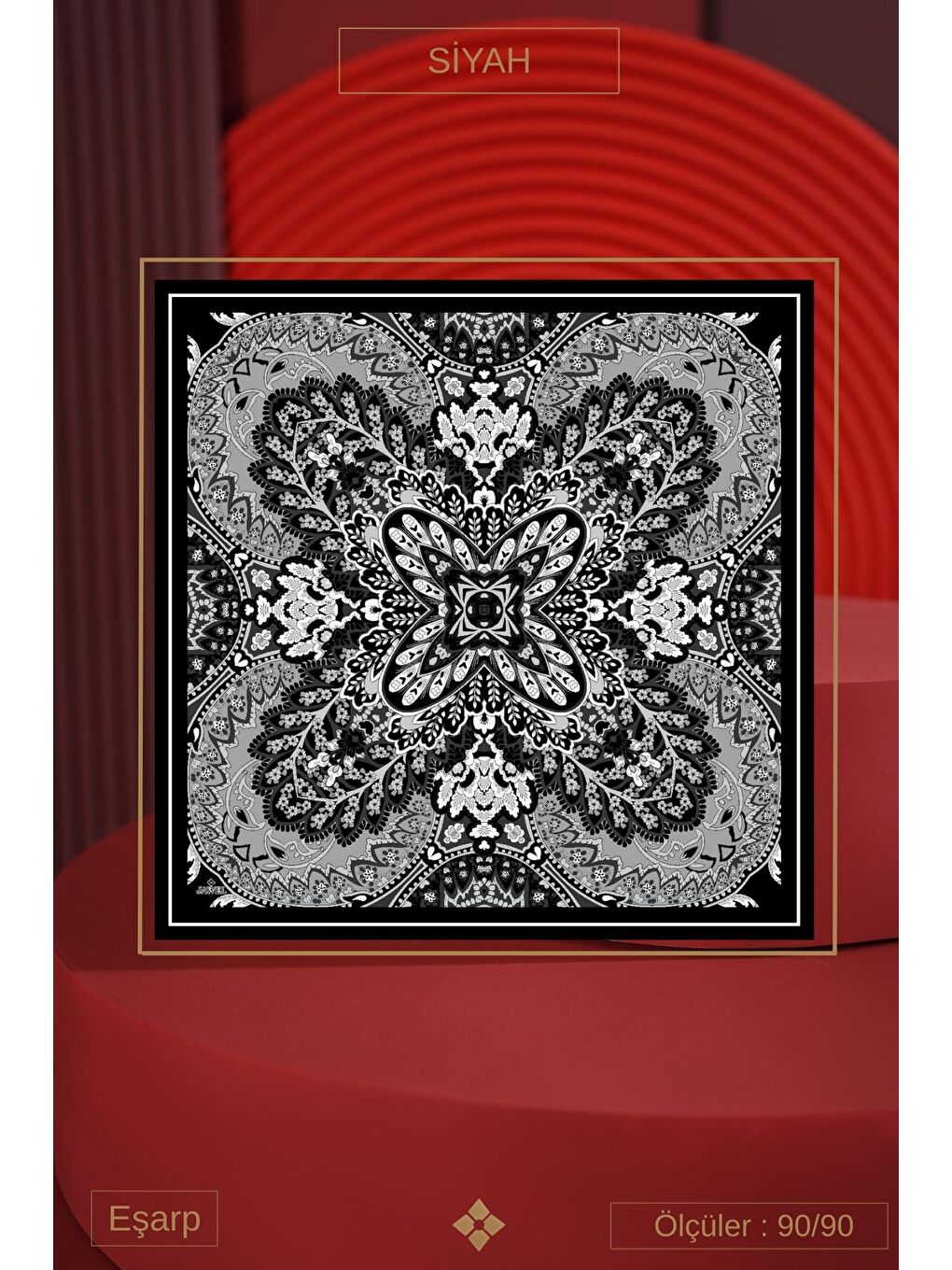 Siyah Kadın Capua Soft Eşarp-3