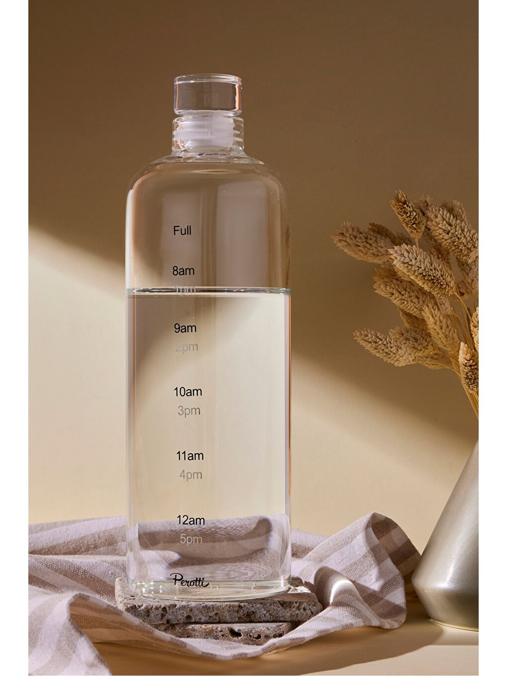 Mercan Borosilikat Cam 1000 Ml Su Şişesi Ve Matara Seffaf Şeffaf-1