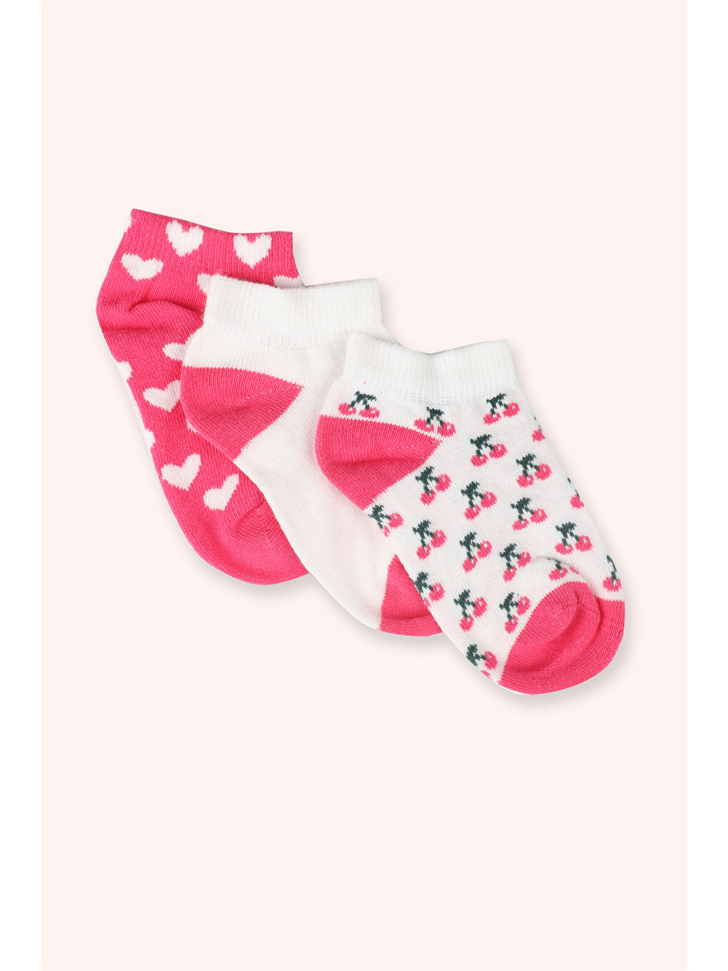 Karışık Kız Çocuk 3'lü Patik Çorap Seti