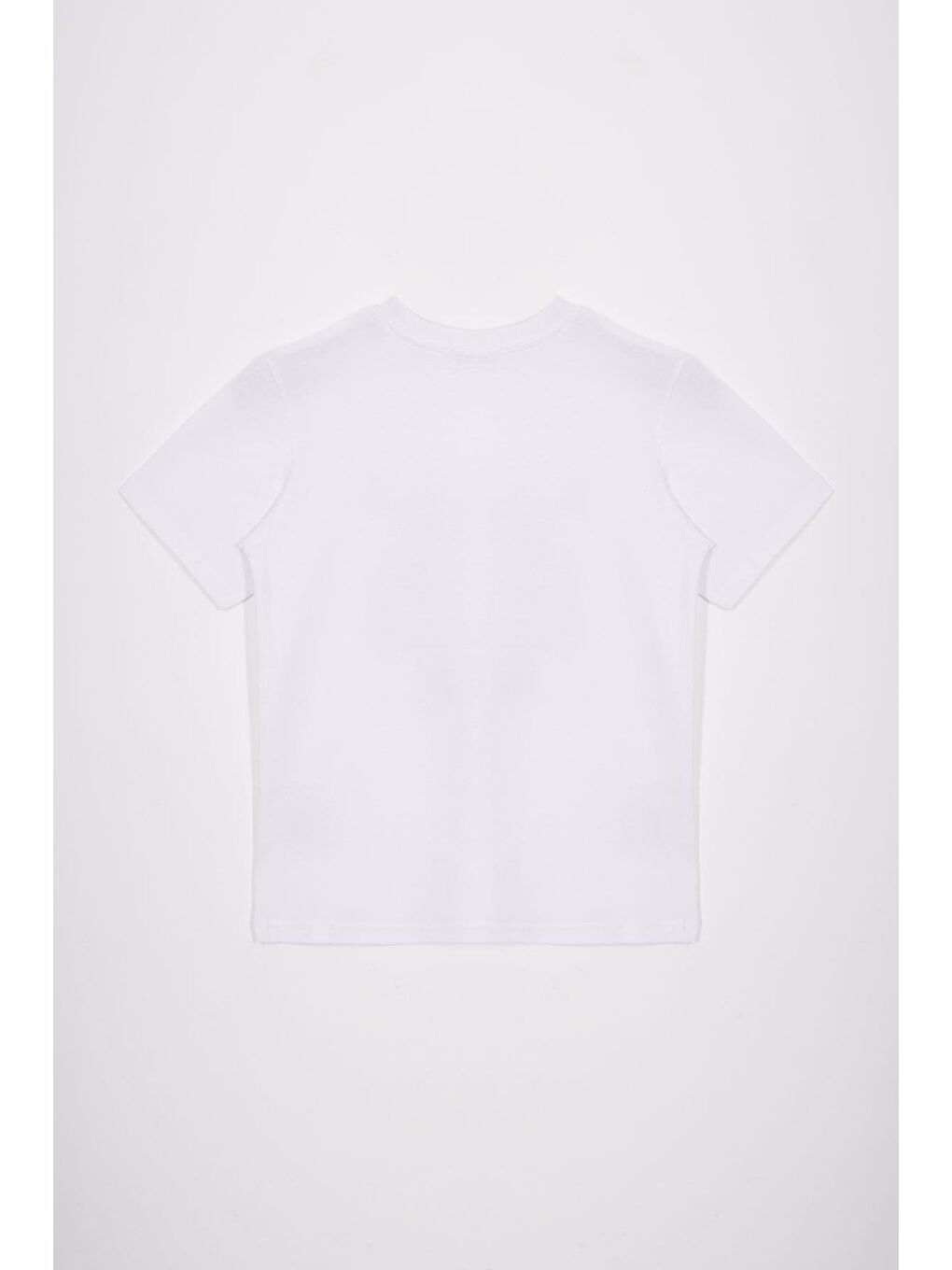 Bisiklet Yaka Kaplan Baskılı Beyaz Renk Erkek Çocuk Tshirt-2