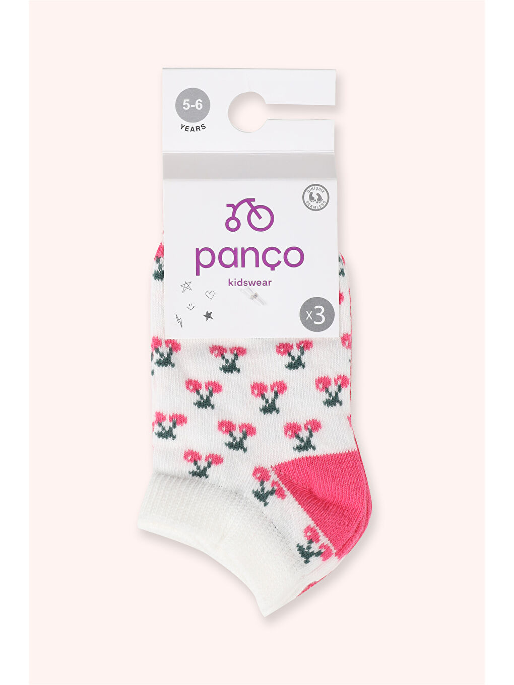 Karışık Kız Çocuk 3'lü Patik Çorap Seti-1
