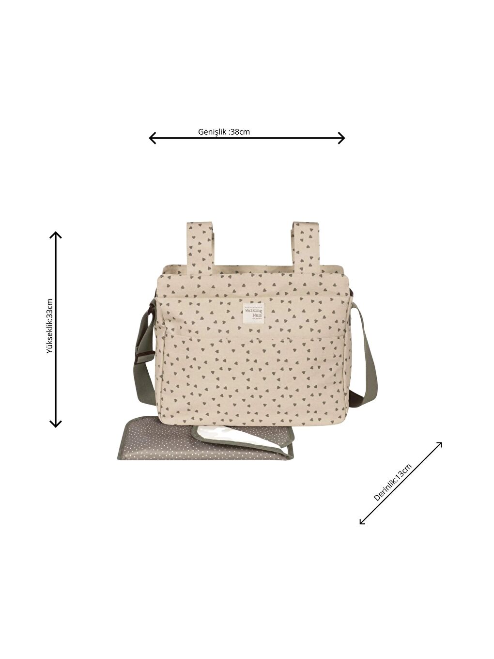 Poppy Bebek Bakım Çantası Moss-1