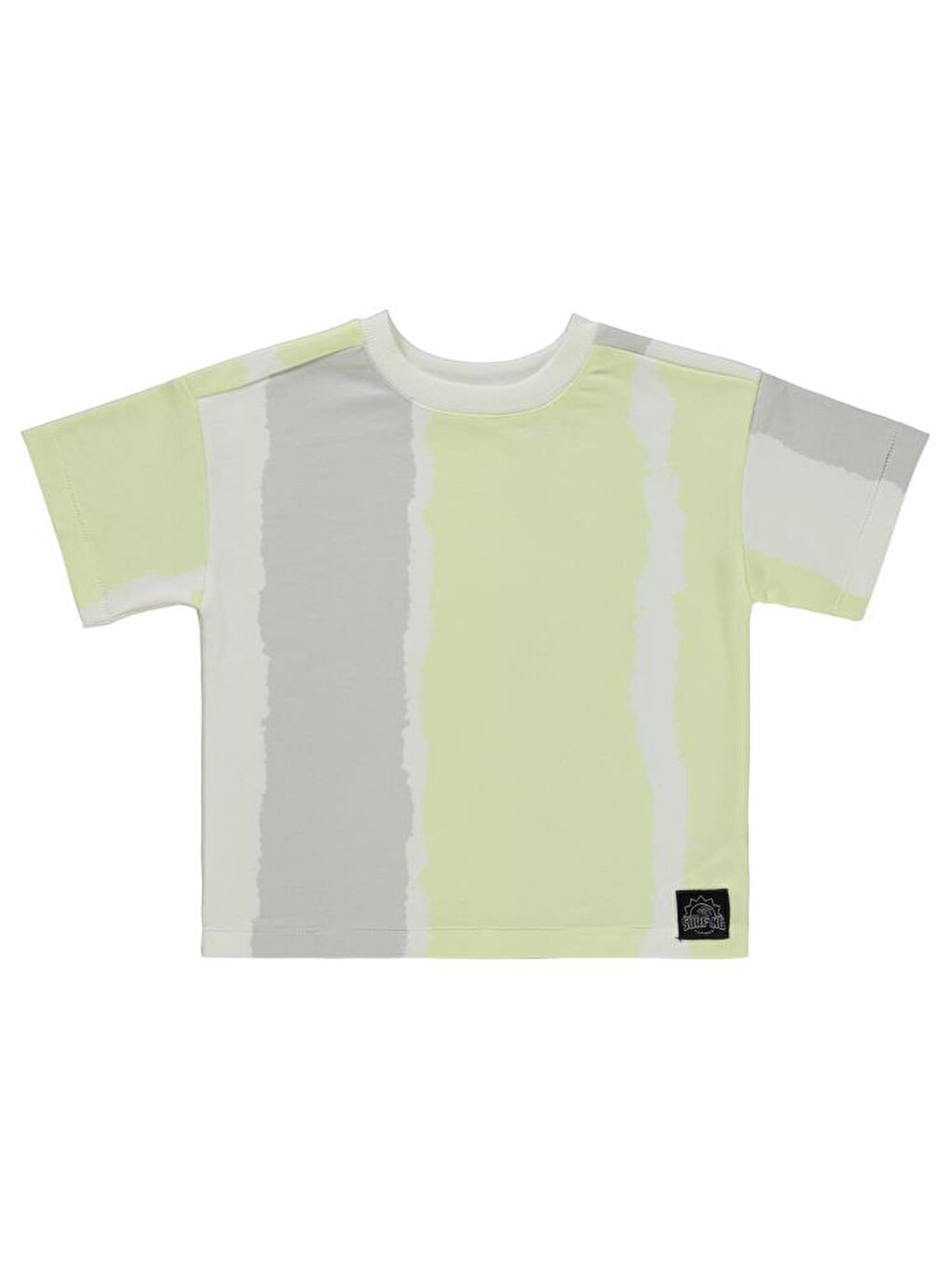 Ekru Boys Dikey Batik Empirme 10-13 Yaş Tişört-1