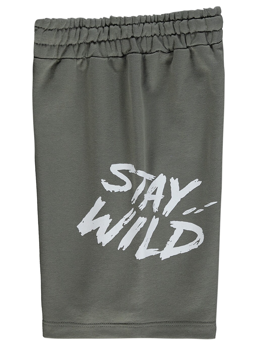 Boys Stay Wild Baskılı 6-9 Yaş Kapri - Haki-1