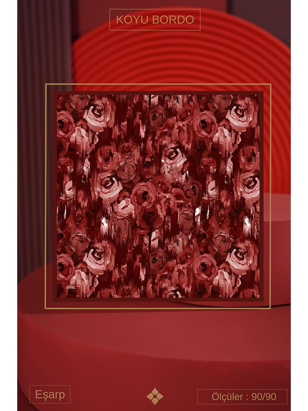 Bordo Kadın Millas Soft Eşarp-3