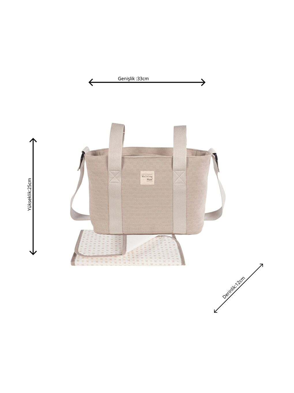 Eco Mum Crossbody Bebek Bakım Çantası Apricot-1