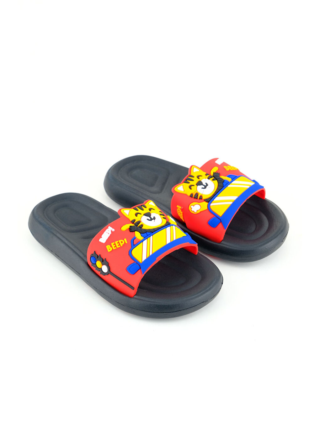Kırmızı Yazlık Erkek Çocuk Eva Islak Zemine Uygun Banyo Havuz Plaj Terlik-2