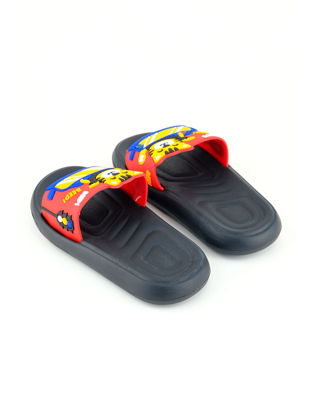 Kırmızı Yazlık Erkek Çocuk Eva Islak Zemine Uygun Banyo Havuz Plaj Terlik-3