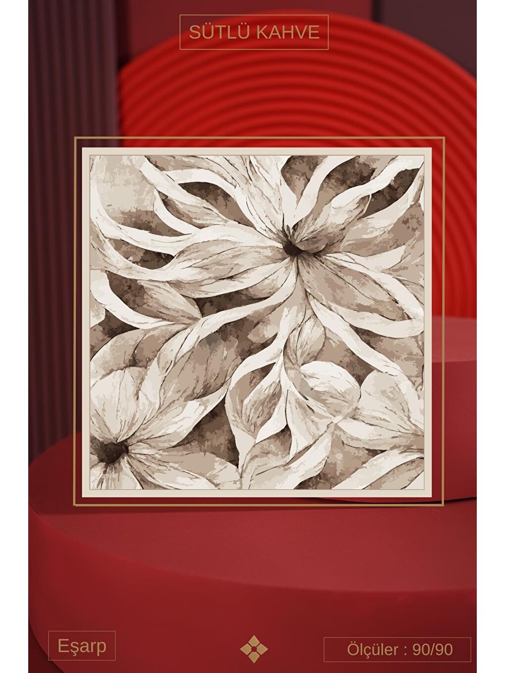 Kahverengi Kadın Masalia Soft Eşarp-3