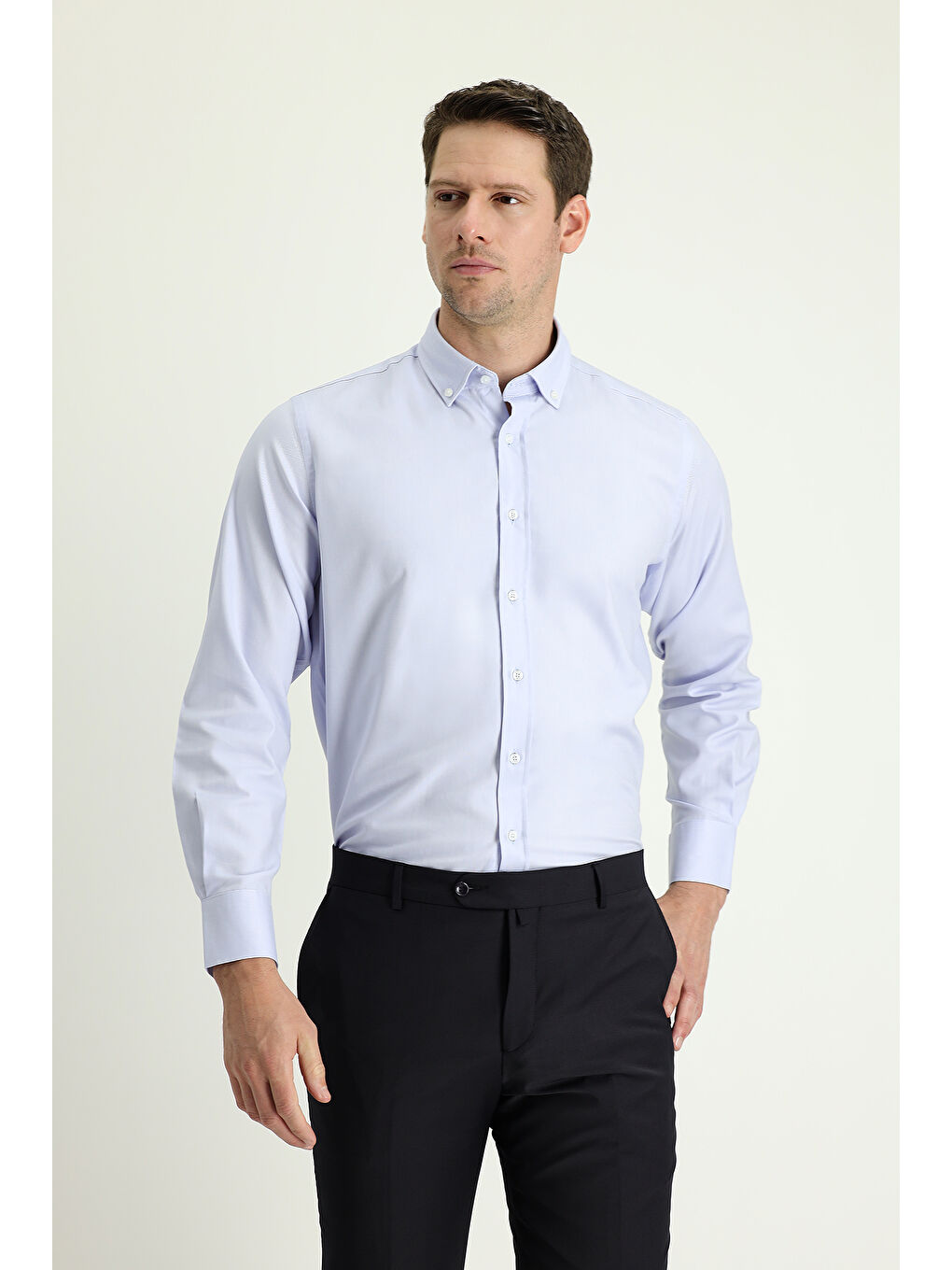 Mavi Uzun Kol Regular Fit Oxford Pamuk Gömlek
