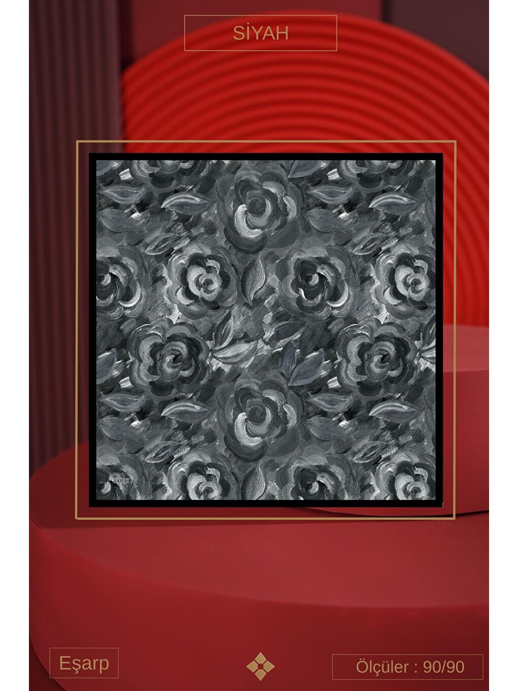 Siyah Kadın Mirla Soft Eşarp-3