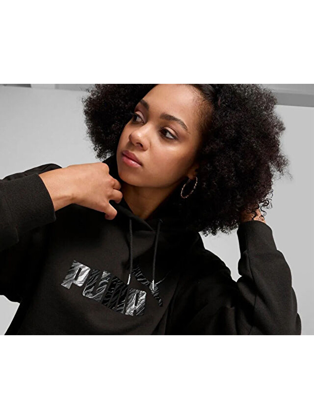 Ess+ Animal Hoodie Fl Kadın Günlük Sweatshirts 68149201 Siyah-2